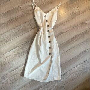 Joteisy ivory button down dress size Medium